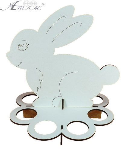 Сувенір "Великодня підставка Зайченя" на 8 яєць 19.5 х 22 см AS-6202, М-2018