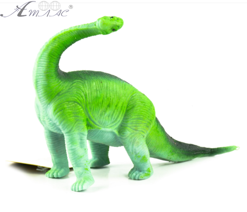 Іграшка силіконова антистрес, динозавр зелений з довгою шиєю 20 см  08877