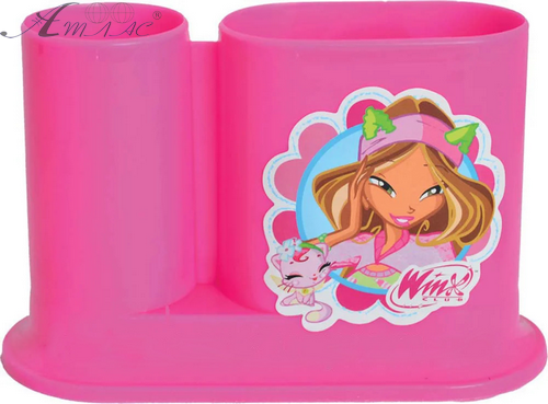 Стакан для ручек 1 Вересня Winx двойной, розовый 470237 Стакан для ручек 1 Вересня Winx двойной, розовый 470237