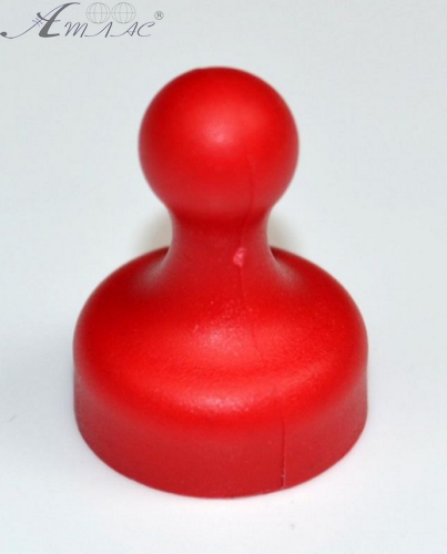 Магнит неодимимовый Пешка для доски 19х25мм 1шт Красный  05297 фото 2