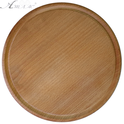 Дерев'яна дошка кругла діаметром 26 см Бук 00808