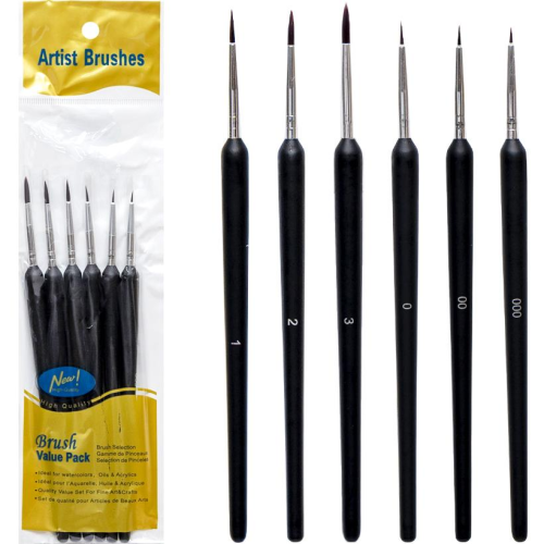 Набор кистей синтетических 6 шт Artist 10404 Набор кистей синтетических 6 шт Artist 10404