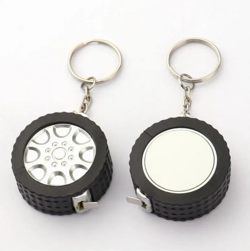 Брелок Рулетка-Колесо 1 метр черная 3,5 см  09611