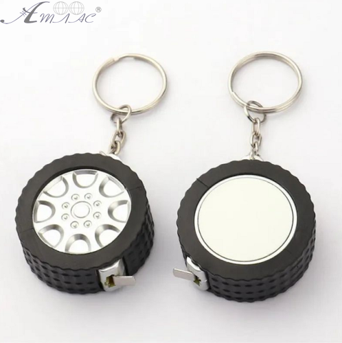 Брелок Рулетка-Колесо 1 метр чорна 3,5 см 09611