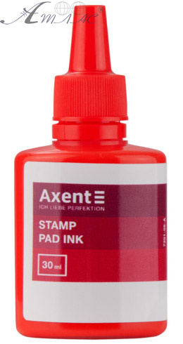 Краска штемпельная Axent красная 7301-06-А, 37113