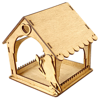 Кормушка окрашенная № 6/1 морилка под лаком 20 х 23.5 х 21 см AS-4298