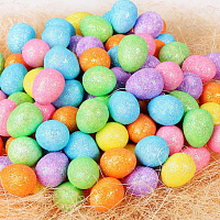 Декор Набор Яйца декоративные в мелком глиттере  06997