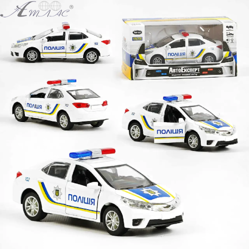 Машинка АвтоЭксперт Toyota Полиция инерционная звук 12 см  0499 фото 2