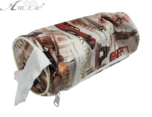 Пенал шкільний JO Ретро Авто клейонка, тубус Мікс YT1398 фото 2 Пенал шкільний JO Ретро Авто клейонка, тубус Мікс YT1398 фото 2