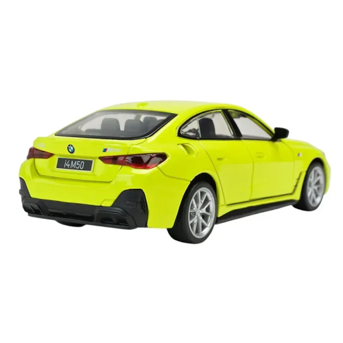 Машинка Автопром BMW i4 M50 Желтая электро, свет звук 14см 68714 фото 2 Машинка Автопром BMW i4 M50 Желтая электро, свет звук 14см 68714 фото 2