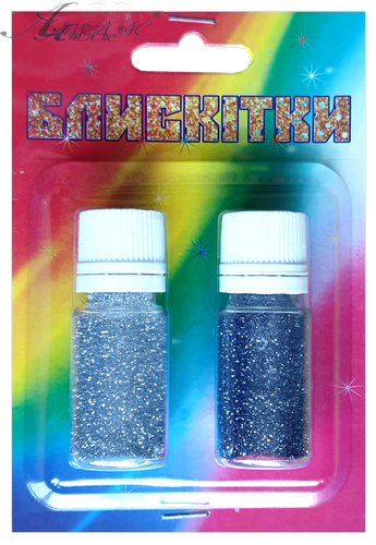 Блестки (Глиттер) Набор № 29 - 7 гр ( 2 шт ) - Серебро + Платина AS-2229, А-999 фото 4 Блестки (Глиттер) Набор № 29 - 7 гр ( 2 шт ) - Серебро + Платина AS-2229, А-999 фото 4