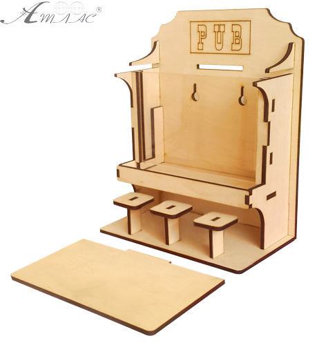 Годівничка № 8/1 Барна стійка фарбована, морилка під лаком 16.3 х 9 х 20 см AS-4302 фото 3