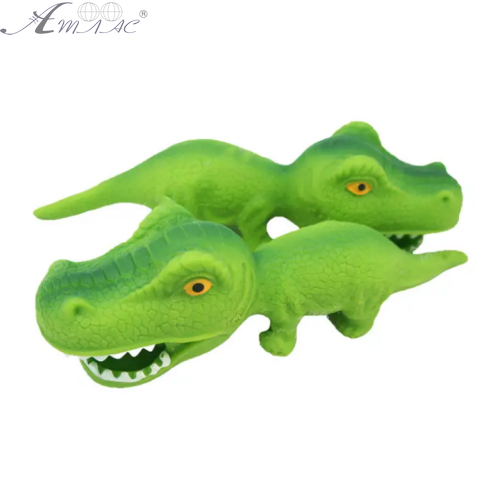Іграшка силіконова антистрес, Динозавр Крокодил зелений 20 см  К6411