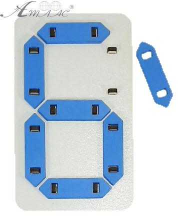 Цифра из 7 сегментов на штырьках  89 х 148 мм  AS-7123 фото 2