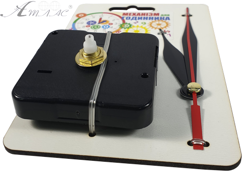 Годинниковий механізм 5 мм Крокуючий з трьома стрілками на МДФ підкладці AS-0229 фото 2