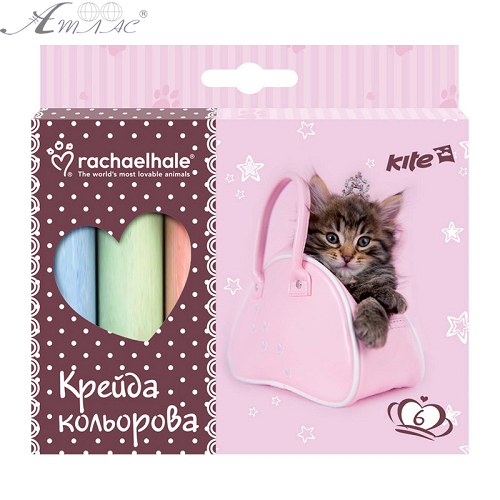 Мелки цветные Толстые Kite 6 цветов 10 см R17-073 Мелки цветные Толстые Kite 6 цветов 10 см R17-073