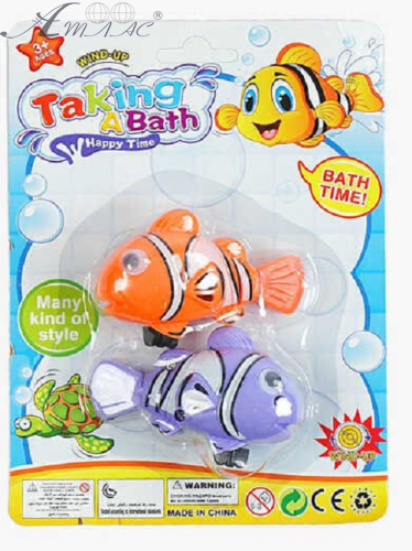 Іграшка для ванної Рибки плаваюча заводна у блістері  М0981