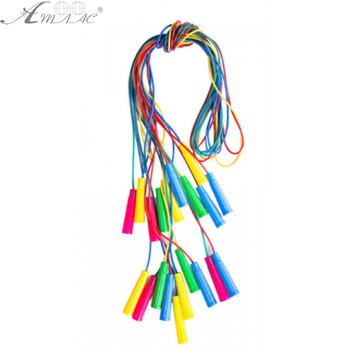 Скакалка пластиковая цветная длинна 2,6м 035/12 Скакалка пластиковая цветная длинна 2,6м 035/12