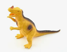 Игрушка силиконовая антистресс, динозавр бежевый с рогом 14 см  03465