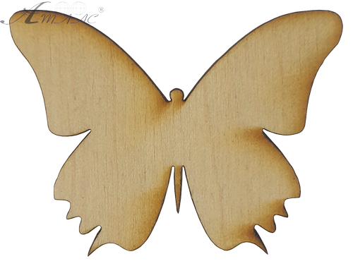 Фигурка фанерная - Бабочка с ребристыми крыльями 5.3 см AS-4604, В-0127