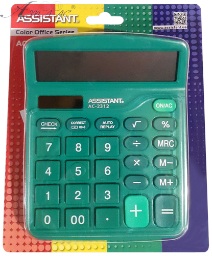 Калькулятор Assistant AC-2312 зелений