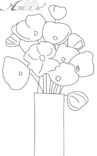 Полотно з контуром "Ваза з маками" 1 Вересня (20см*40см) 950408 Полотно з контуром "Ваза з маками" 1 Вересня (20см*40см) 950408