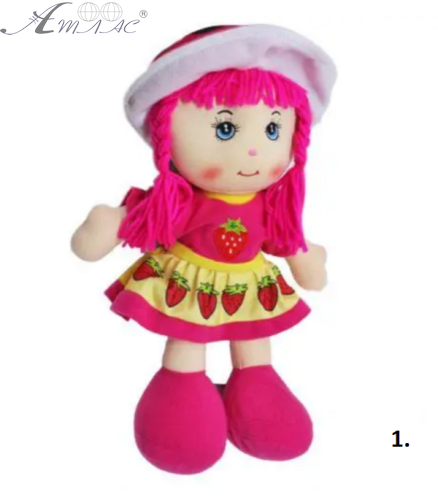 Іграшка М'яка Лялька, Мікс 35 см у пакеті 1422 Іграшка М'яка Лялька, Мікс 35 см у пакеті 1422