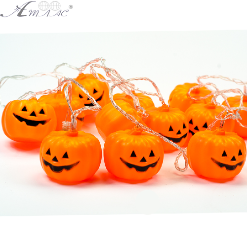 Іграшка прикол Гірлянда на Хелловін Гарбузи 150см 10шт на батарейках  08824