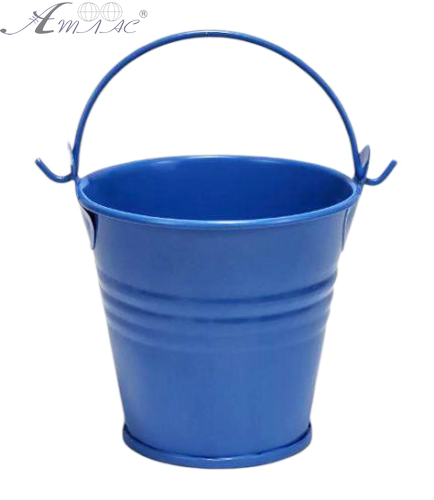 Ведерко Декоративное металл 5,5 х 5,5см Синее 09081 Ведерко Декоративное металл 5,5 х 5,5см Синее 09081