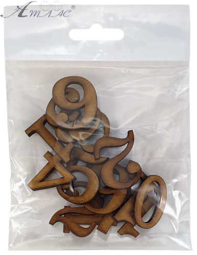 Цифри для годинника арабські 12 шт висотою 3 см з МДФ AS-6512 фото 2 Цифри для годинника арабські 12 шт висотою 3 см з МДФ AS-6512 фото 2