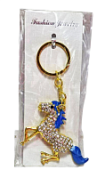 Брелок Кінь 26 рік коня! метал з камінням блакитна грива  15587