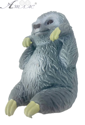 Игрушка Силиконовая тянучка Ленивец 8см серый  08796 фото 3