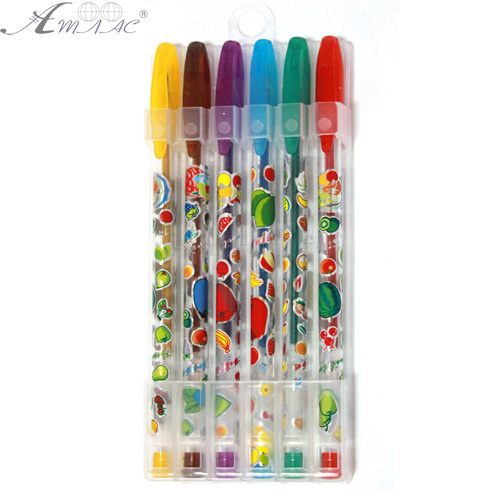 Набір гелевих ручок з гліттером, 6 кольорів 023131