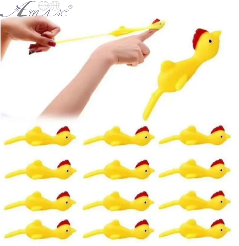 Игрушка Антистресс Рогатка Петушок силиконовый 10 см  09121 фото 2