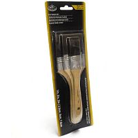 Пензлик флейцевий синтетичний коричневий Royal & Langnickel Набір № 1, 2, 3 3 шт у блістері 135