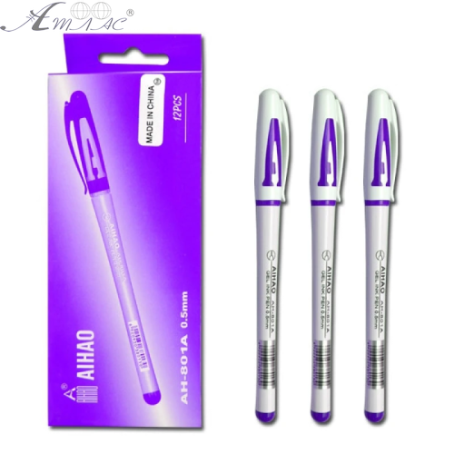 Ручка гелевая Aihao AH-801А Фиолетовая 0,5 мм 01731 Ручка гелевая Aihao AH-801А Фиолетовая 0,5 мм 01731