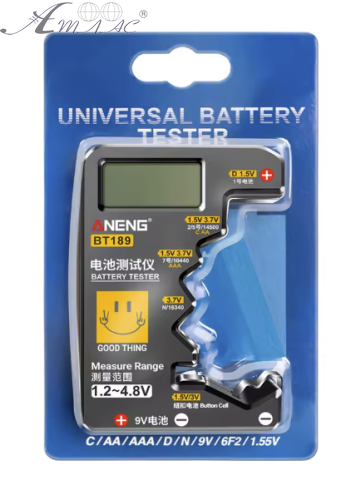 Тестер батареек универсальный с экраном 9х6см 16414 Тестер батареек универсальный с экраном 9х6см 16414