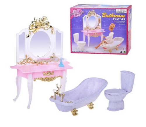 Игрушка Кукольная Мебель набор Gloria Ванная комната  2316 