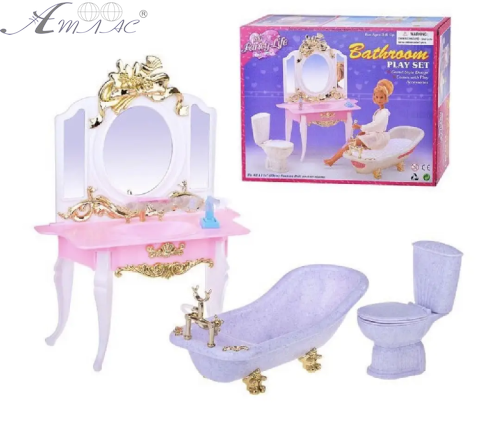Іграшка Лялькові меблі набір Gloria Ванна кімната  2316