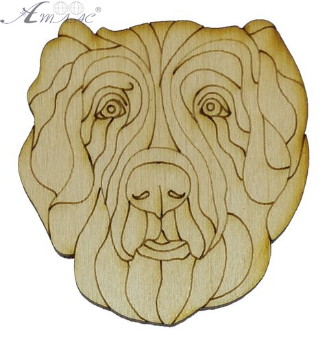 Фигурка фанерная - Песик № 10 морда лабрадора 63 х 62 мм с магнитом AS-4786, В-0313 Фигурка фанерная - Песик № 10 морда лабрадора 63 х 62 мм с магнитом AS-4786, В-0313