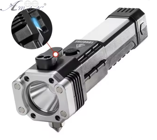 Ліхтарик акумуляторний 16,5 х 6,5см для авто пластик  03070