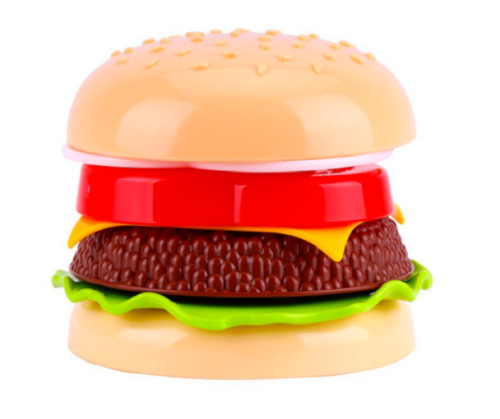 Игрушка Пирамида пластиковая Гамбургер чизбургер 10 х 10 см  XJ326Y-115 фото 3