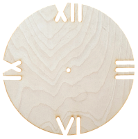Основа для часов из фанеры 4 мм № 23 Круглые с прорезанными римскими цифрами 30см AS-4572, В-0415