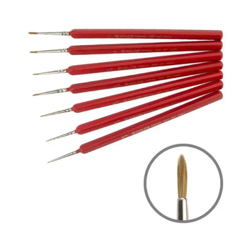 Кисть колонок круглая №  5/0 Kolos Nail art  3009L 