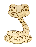 Фігурка фанерна - Змія № 3 дівчинка 5х7см  AS-4875