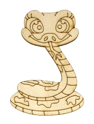 Фигурка фанерная - Змея № 3 девочка 5х7см  AS-4875