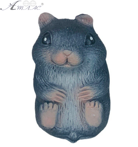 Іграшка Силіконова тягнучка хом'як  5 см чорний 04406