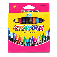 Мелки восковые Crayons 24 цветов 9 х 80 мм  8496-24E