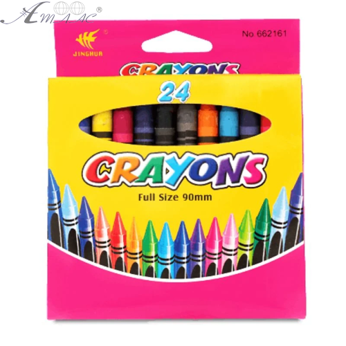 Крейда воскова Crayons 24 кольорів 9 х 80 мм 8496-24E