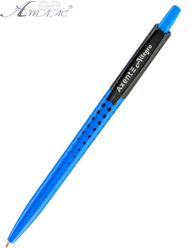 Ручка шариковая Axent Allegro 0,5 мм синяя автомат  АВ 1041- А  фото 2